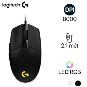 Chuột Logitech G102 Lightsync RGB GAMING (Đen/Trắng)